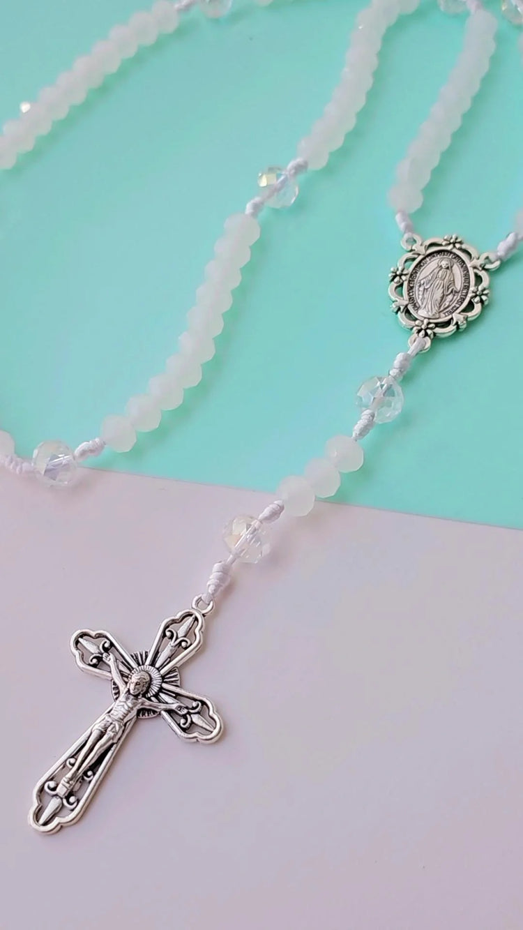 White Crystal Rosary