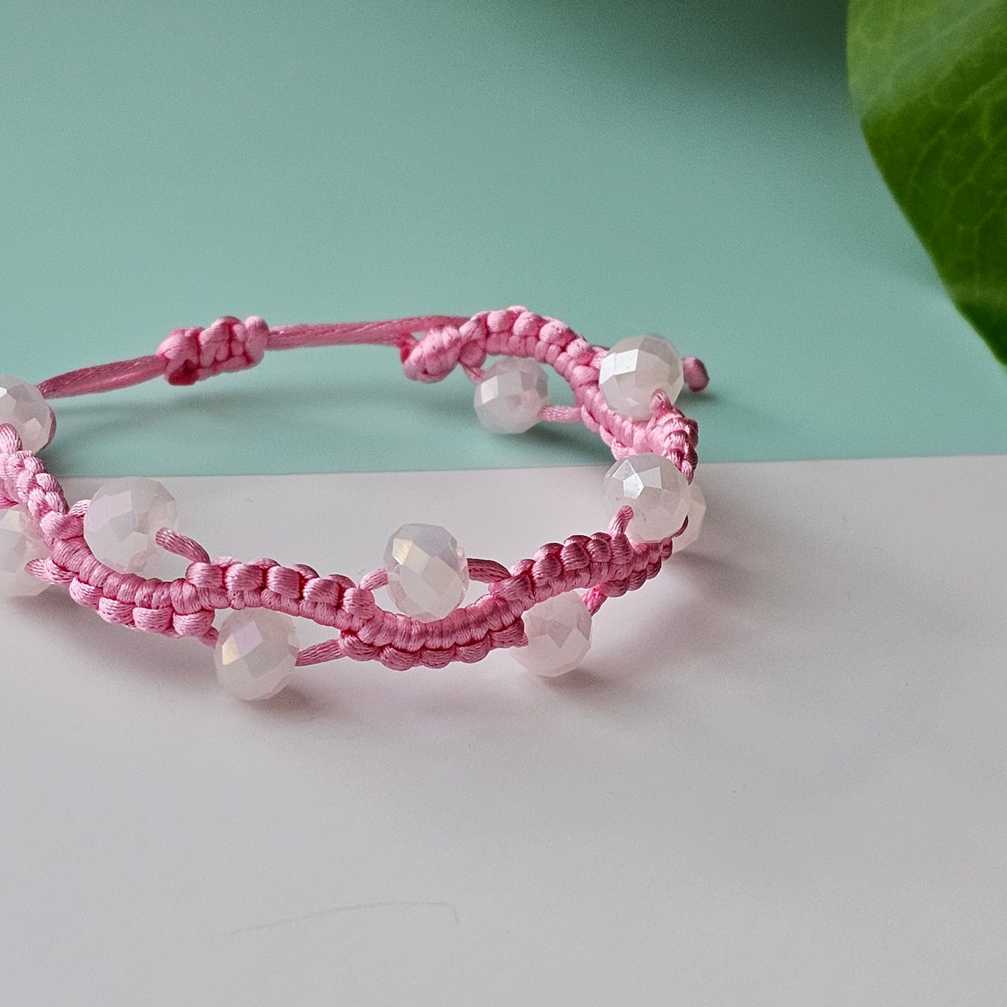 Pink Beauty Macrame Bracelet