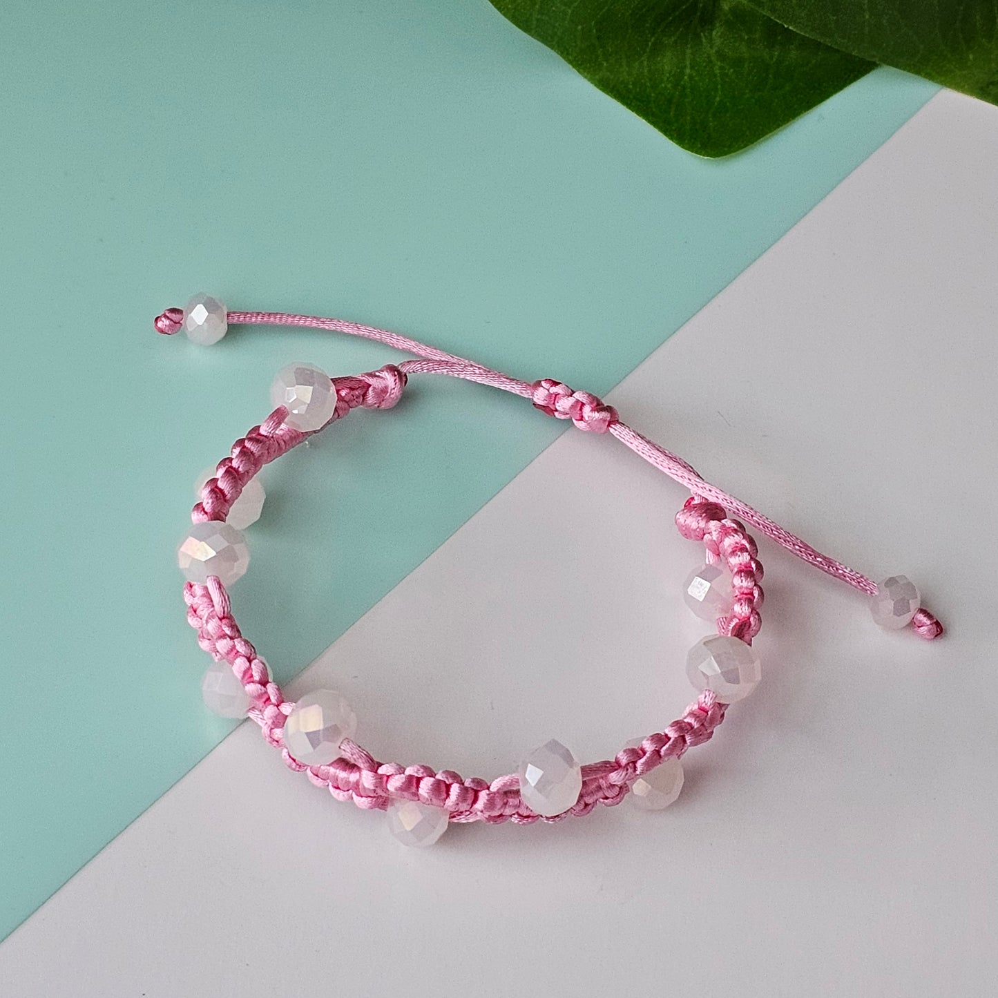 Pink Beauty Macrame Bracelet