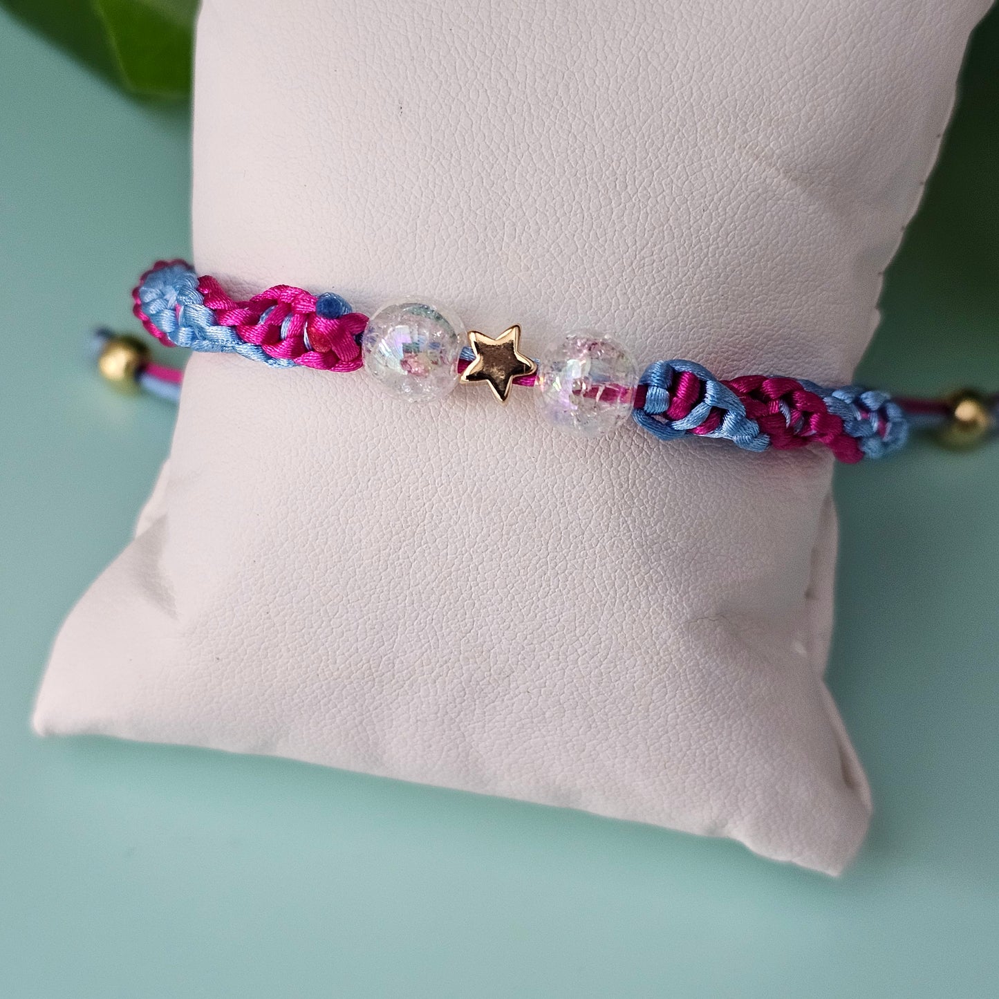 Bubblegum Macrame Bracelet