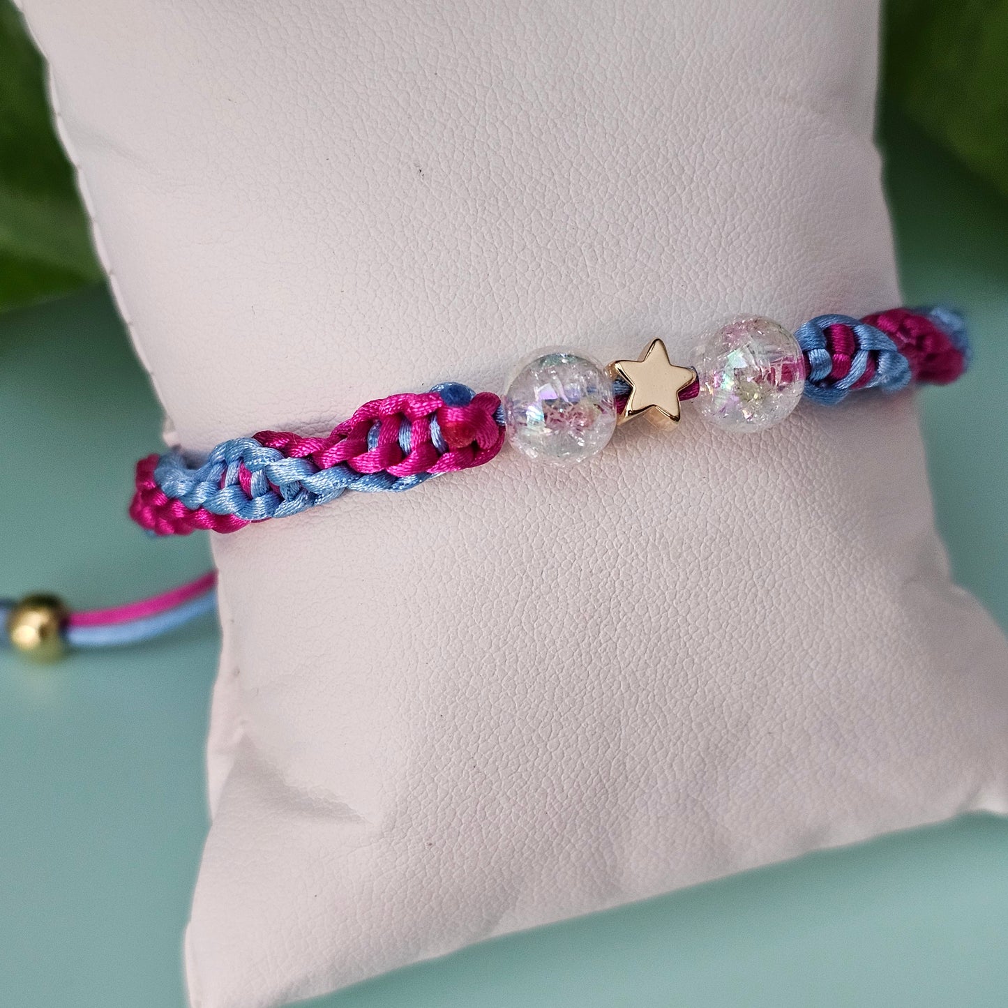Bubblegum Macrame Bracelet