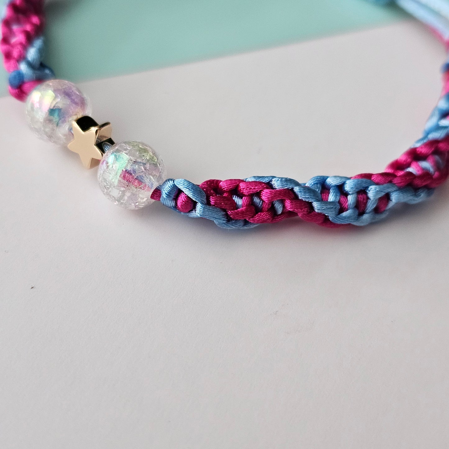 Bubblegum Macrame Bracelet