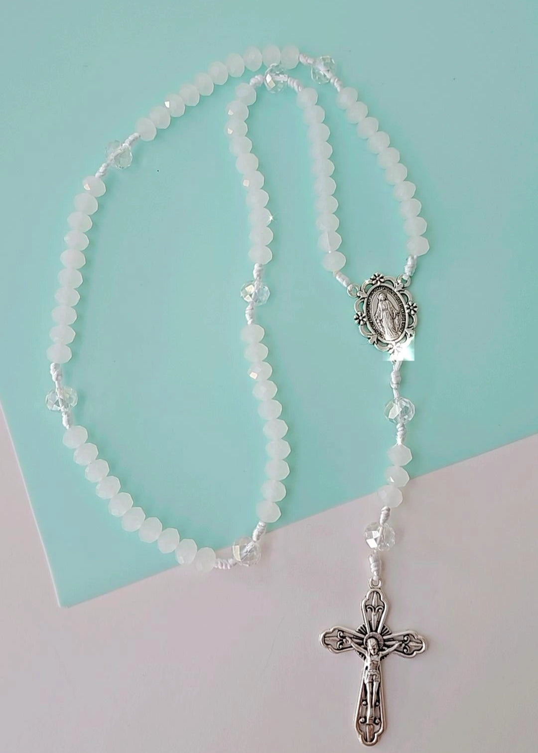 White Crystal Rosary