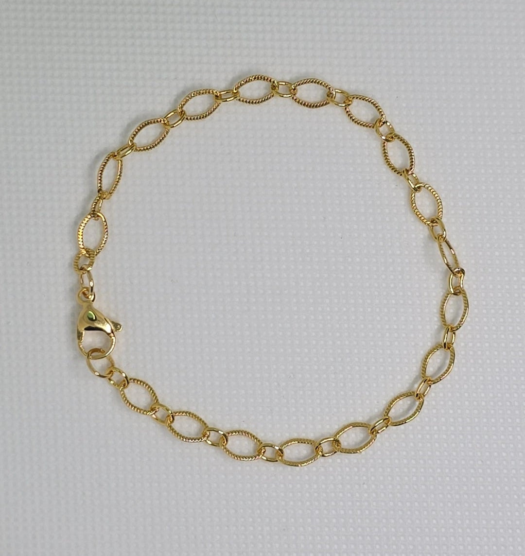 Diamond Gold Plated Chain Bracelet