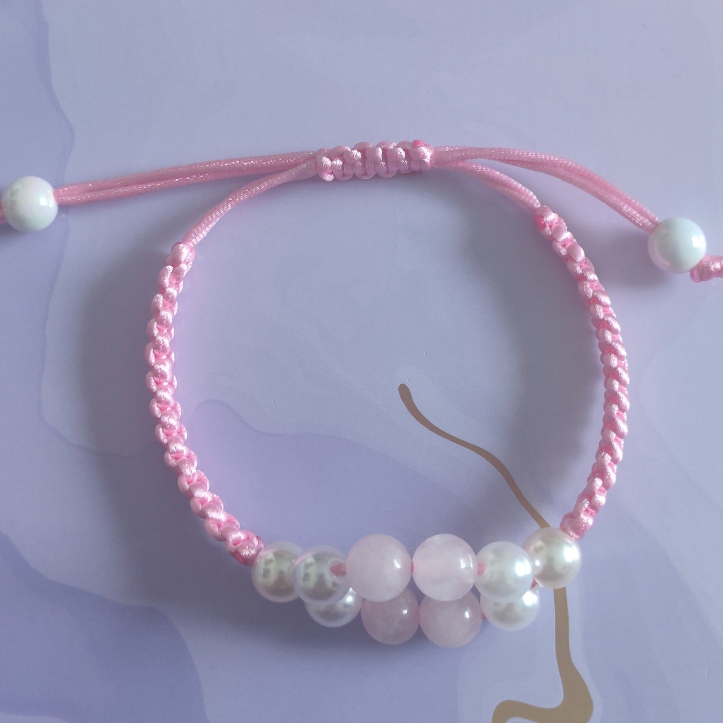 Macrame Rose Quartz Bracelet