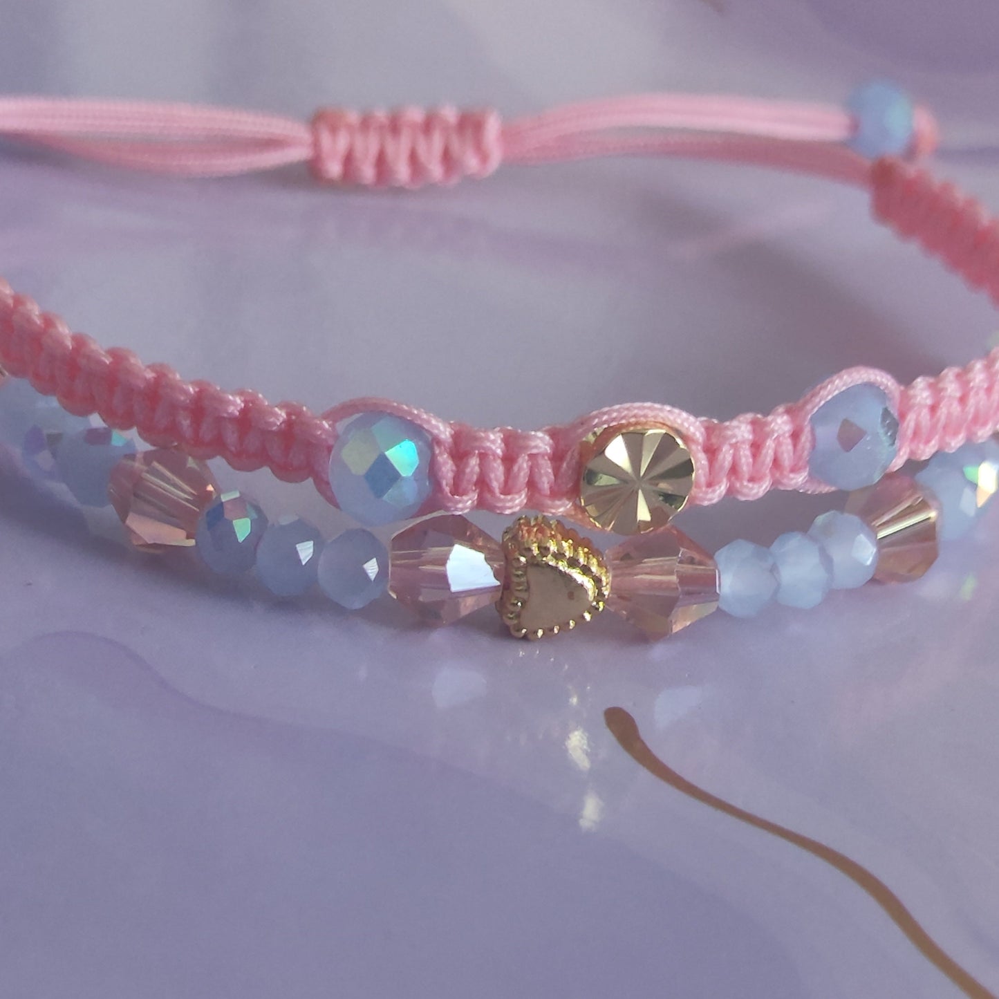 "Pink Delight" Macrame Bracelet