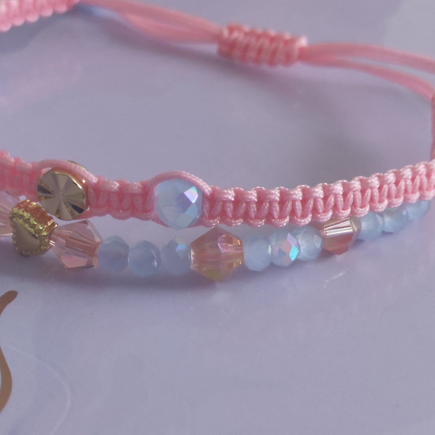 "Pink Delight" Macrame Bracelet