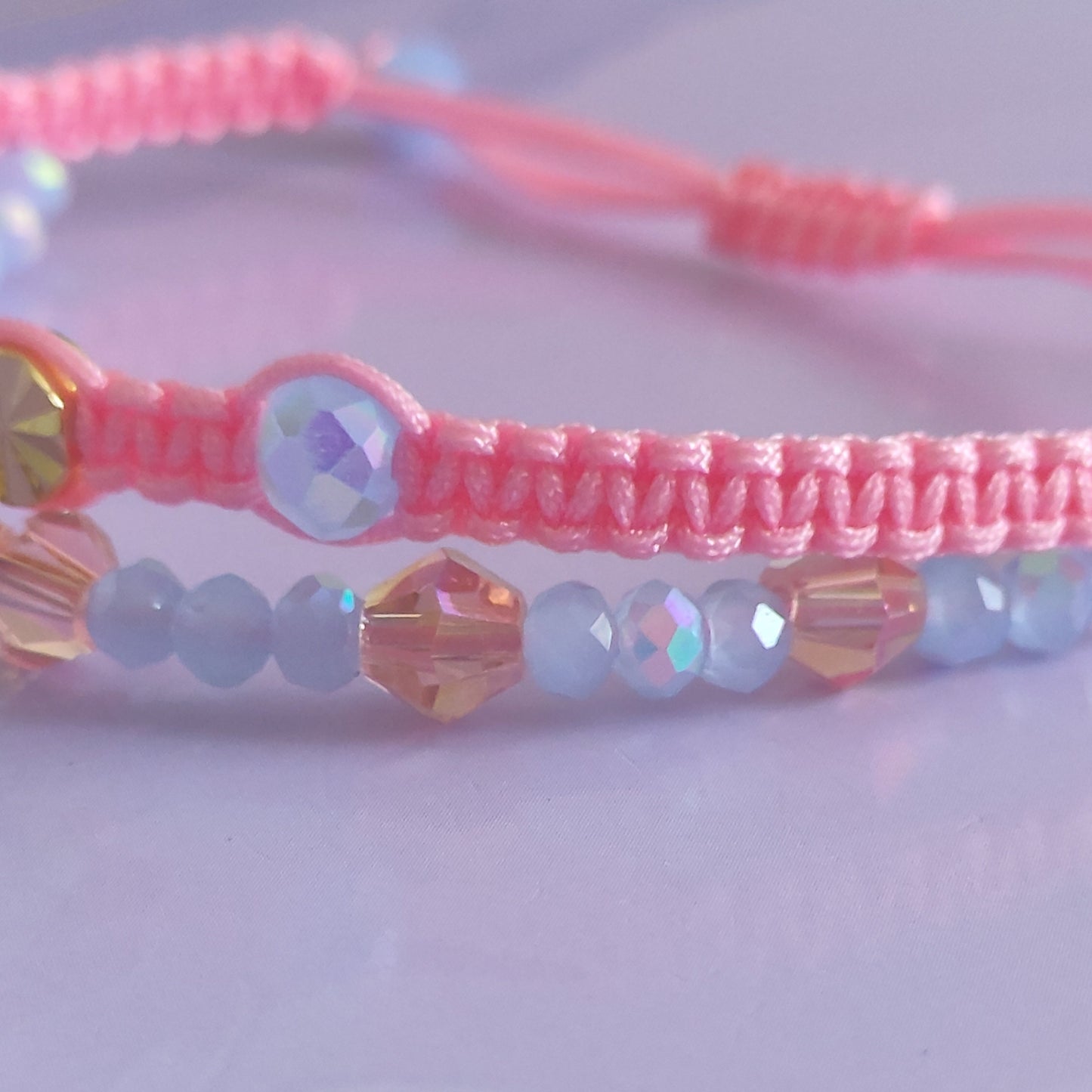 "Pink Delight" Macrame Bracelet
