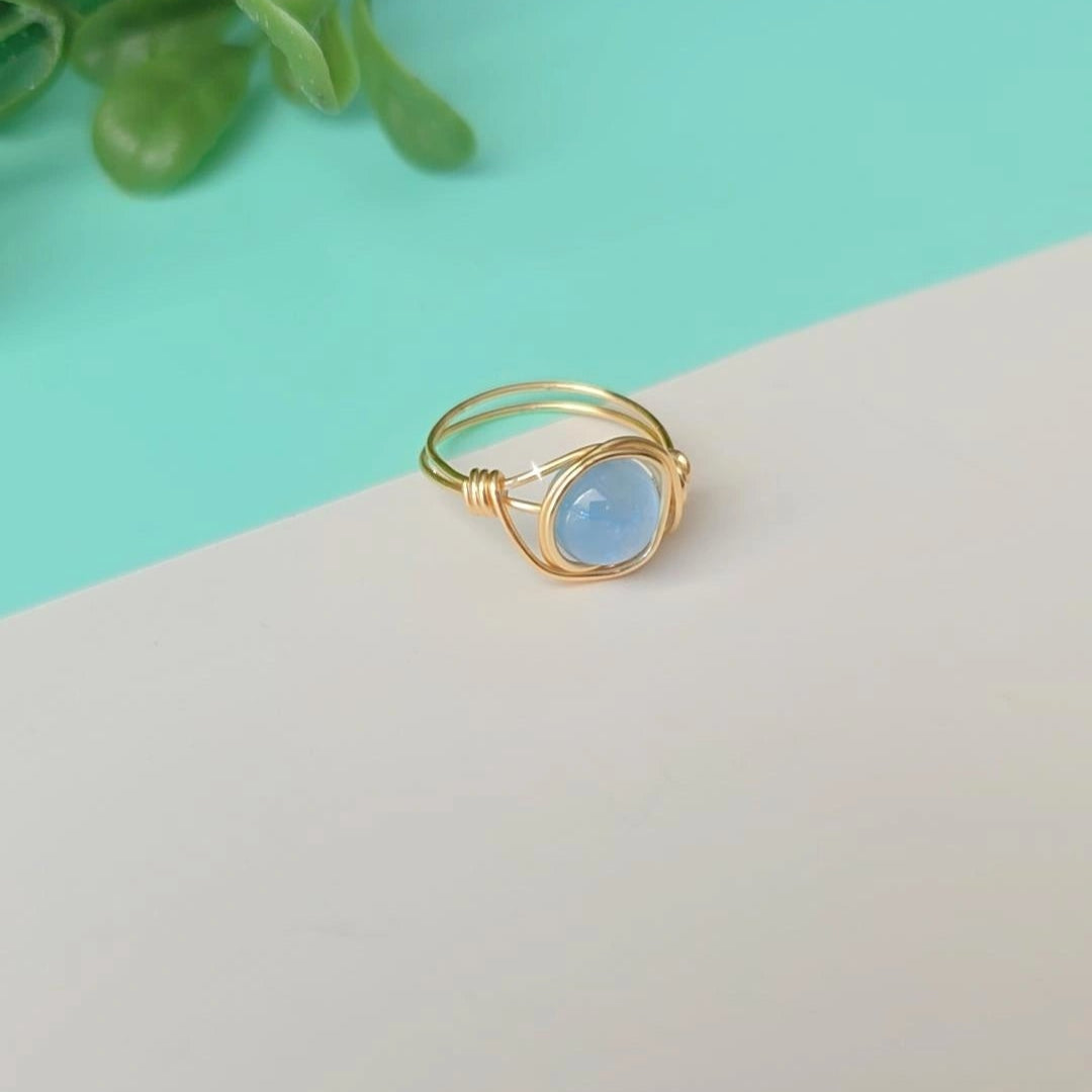 Blue Cat Eye Ring