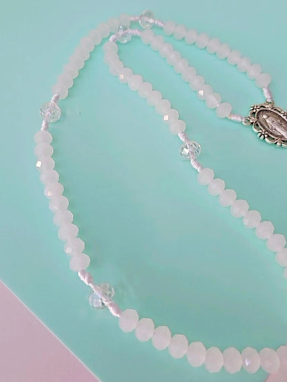 White Crystal Rosary