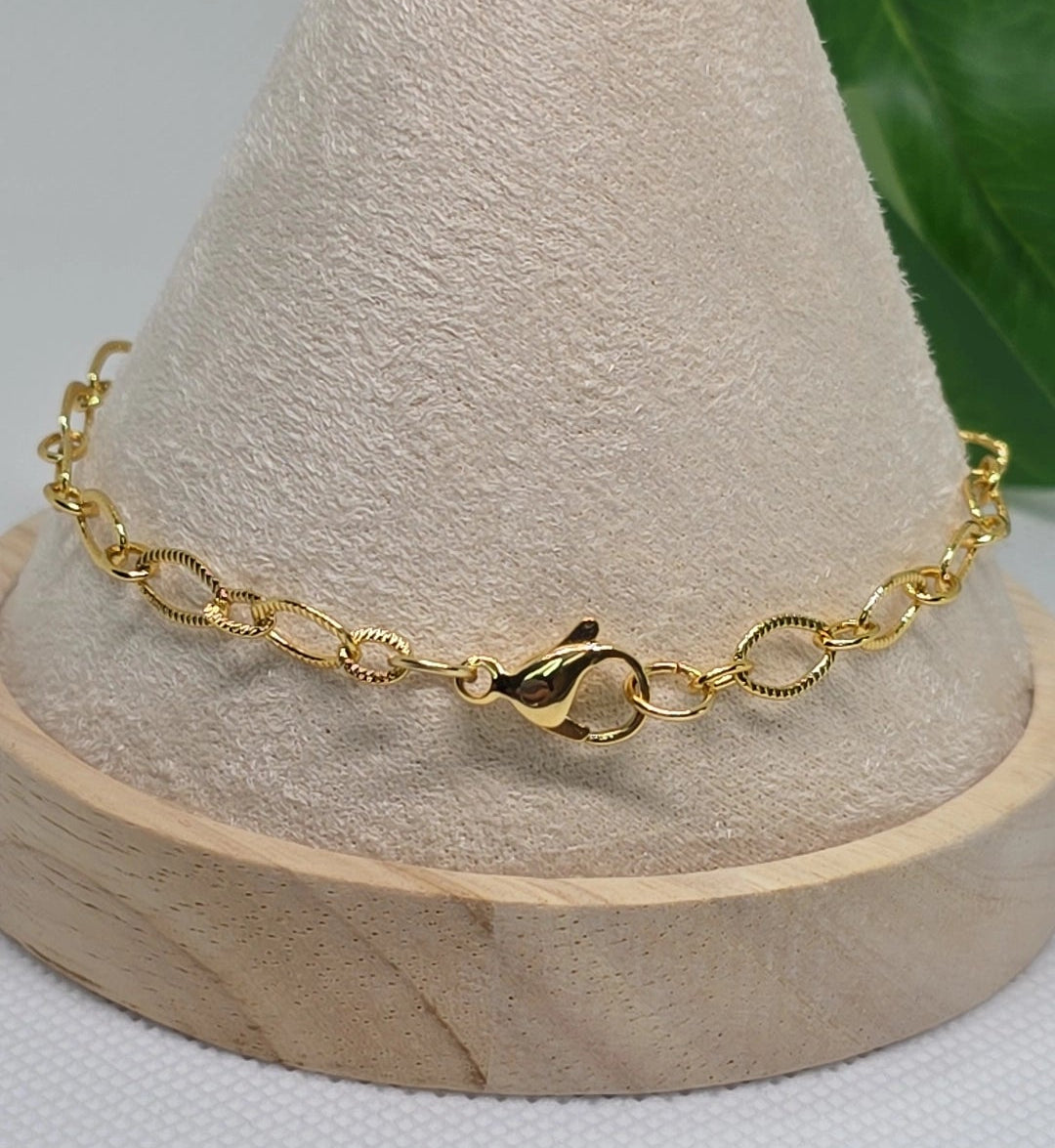 Diamond Gold Plated Chain Bracelet