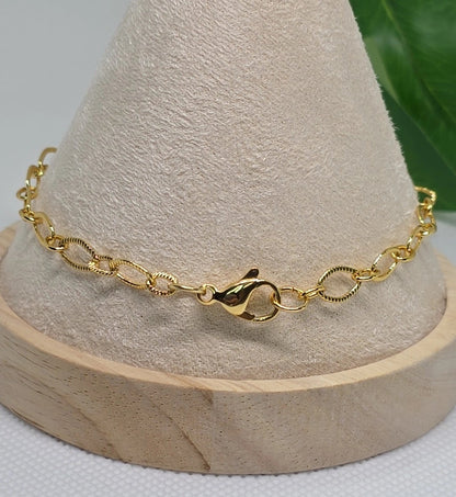 Diamond Gold Plated Chain Bracelet