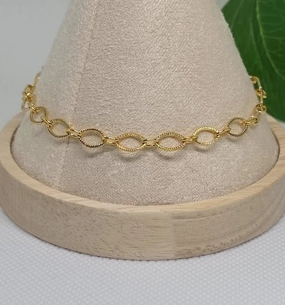 Diamond Gold Plated Chain Bracelet