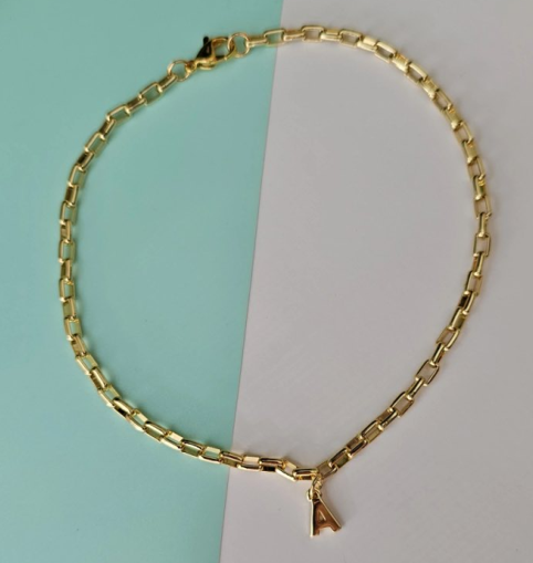Square Gold Plated Anklet