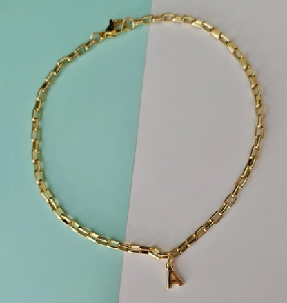 Square Gold Plated Anklet