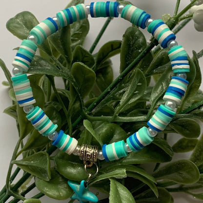 "In the Sea" Polymer Flat Clay Beads Bracelet