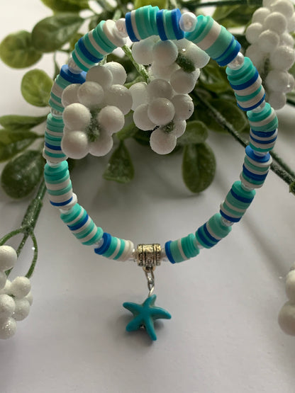 "In the Sea" Polymer Flat Clay Beads Bracelet