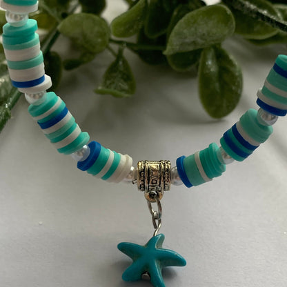 "In the Sea" Polymer Flat Clay Beads Bracelet