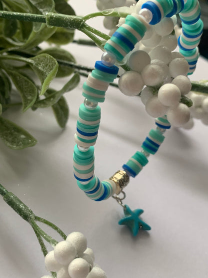 "In the Sea" Polymer Flat Clay Beads Bracelet