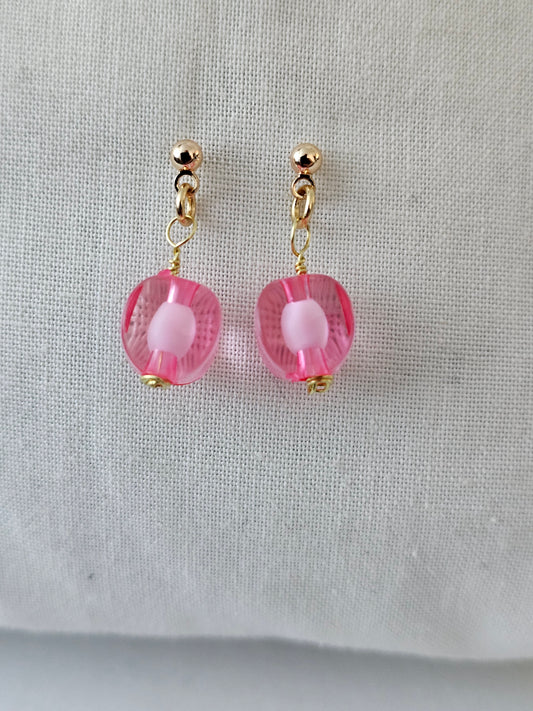 Goldy Pink Earrings