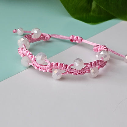 Pink Beauty Macrame Bracelet