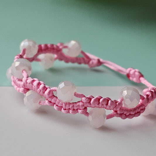 Pink Beauty Macrame Bracelet