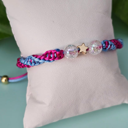 Bubblegum Macrame Bracelet