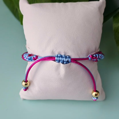 Bubblegum Macrame Bracelet