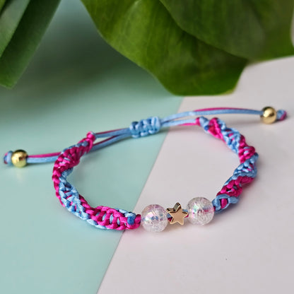 Bubblegum Macrame Bracelet