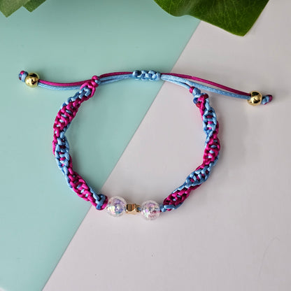 Bubblegum Macrame Bracelet