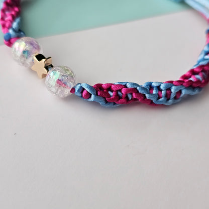 Bubblegum Macrame Bracelet