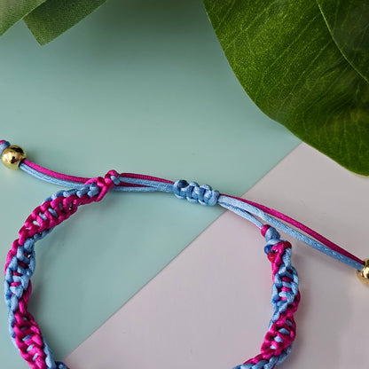 Bubblegum Macrame Bracelet