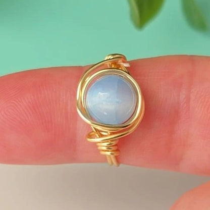 Blue Cat Eye Ring