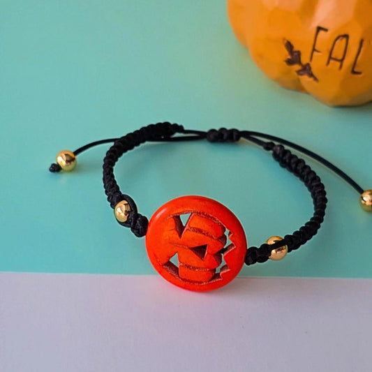 Hunted Pumpkin Macrame Bracelet