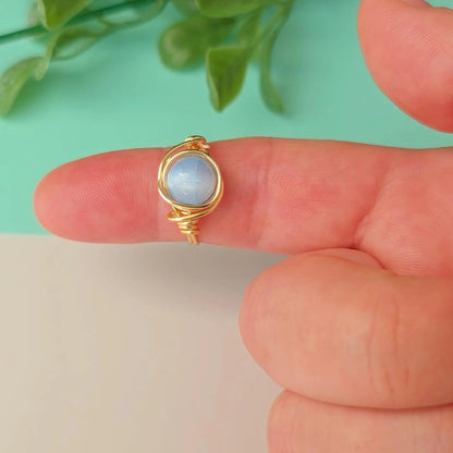 Blue Cat Eye Ring