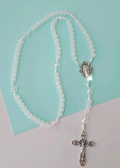 White Crystal Rosary