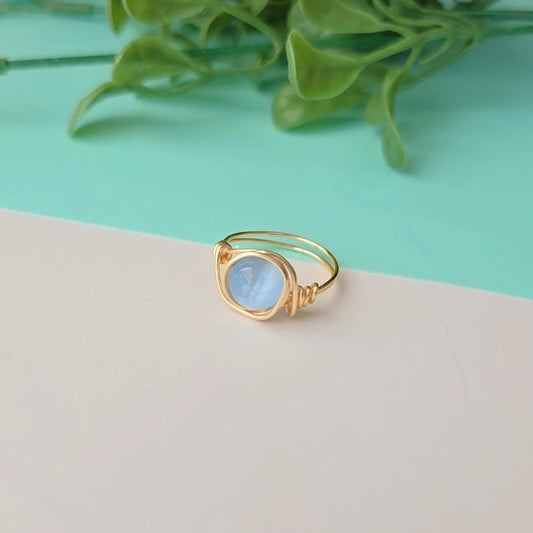 Blue Cat Eye Ring