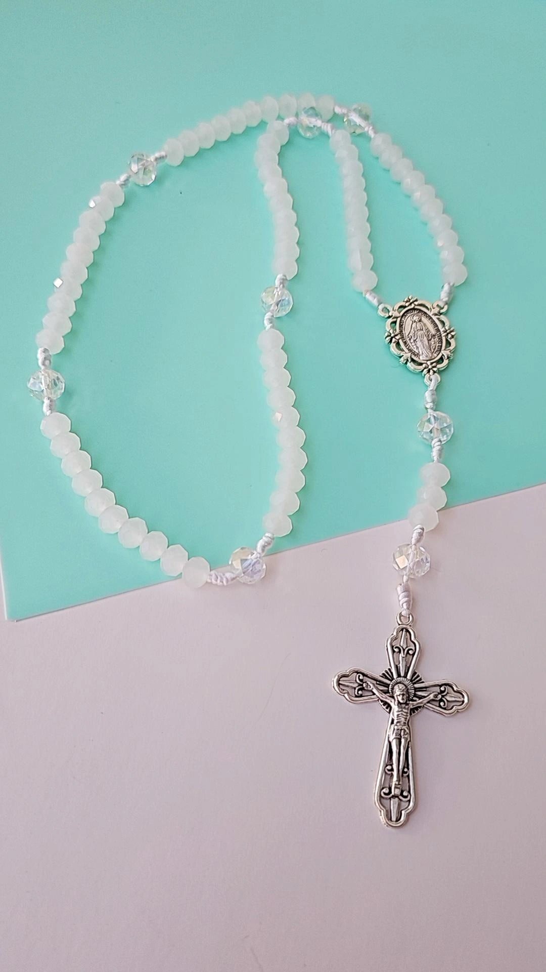 White Crystal Rosary