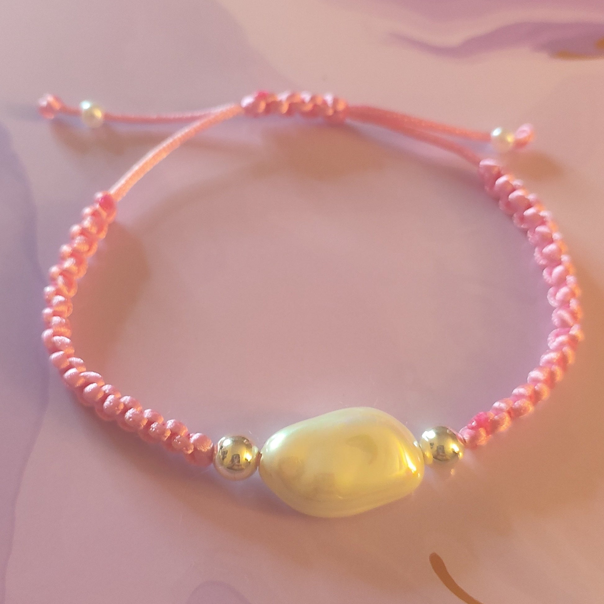 Macrame Pearl Shell Bracelet