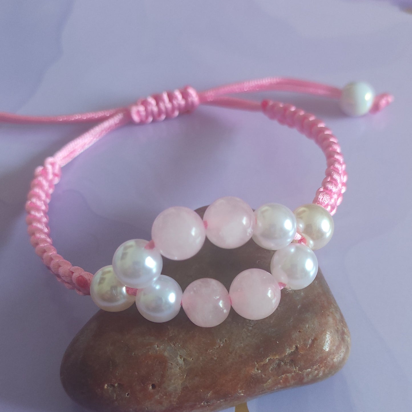 Macrame Rose Quartz Bracelet
