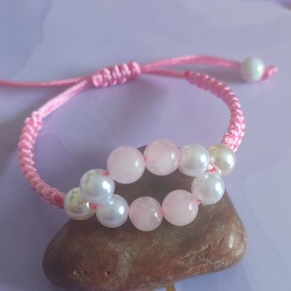 Macrame Rose Quartz Bracelet