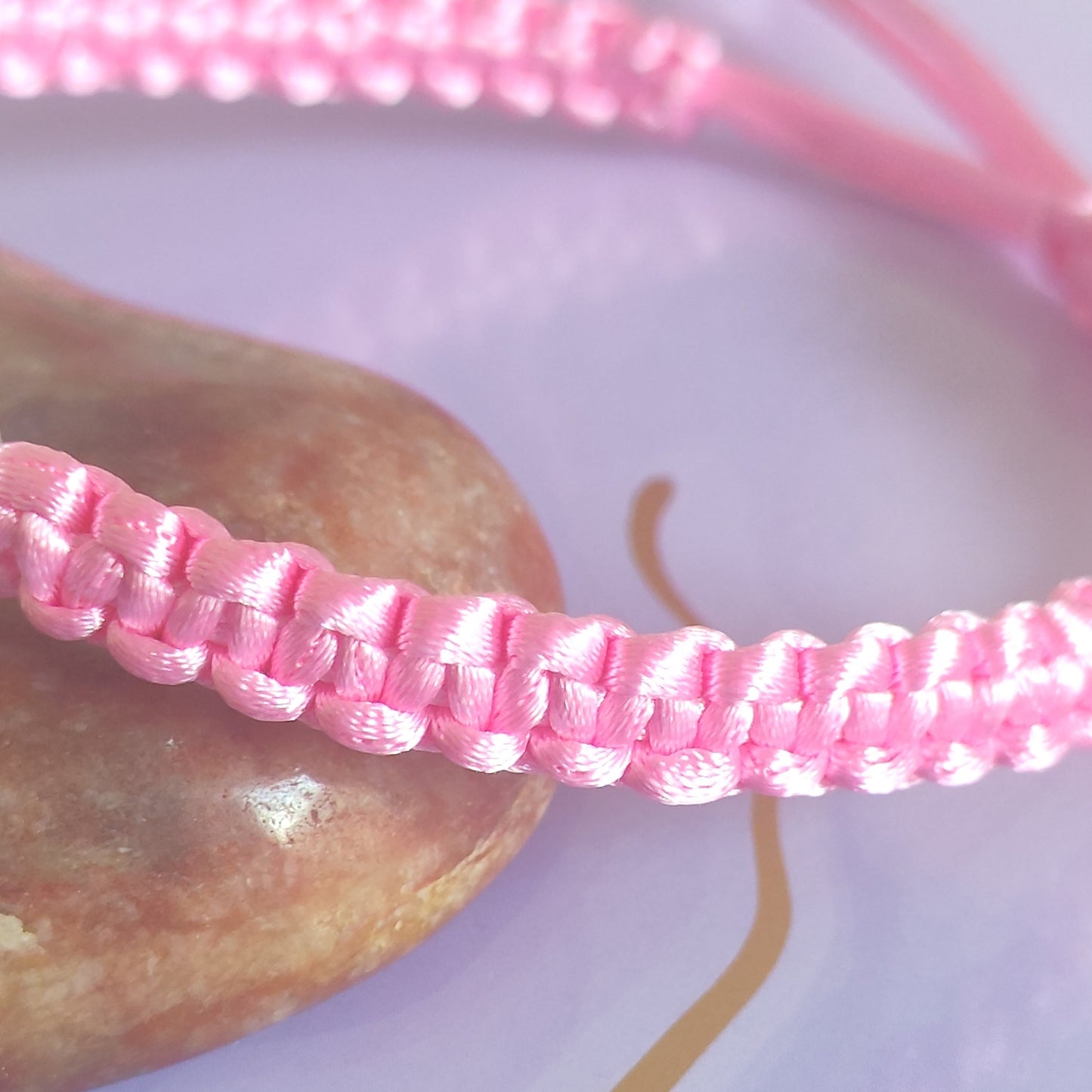 Macrame Rose Quartz Bracelet