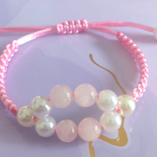 Macrame Rose Quartz Bracelet