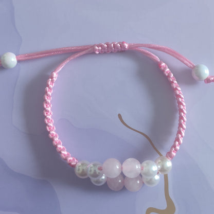 Macrame Rose Quartz Bracelet