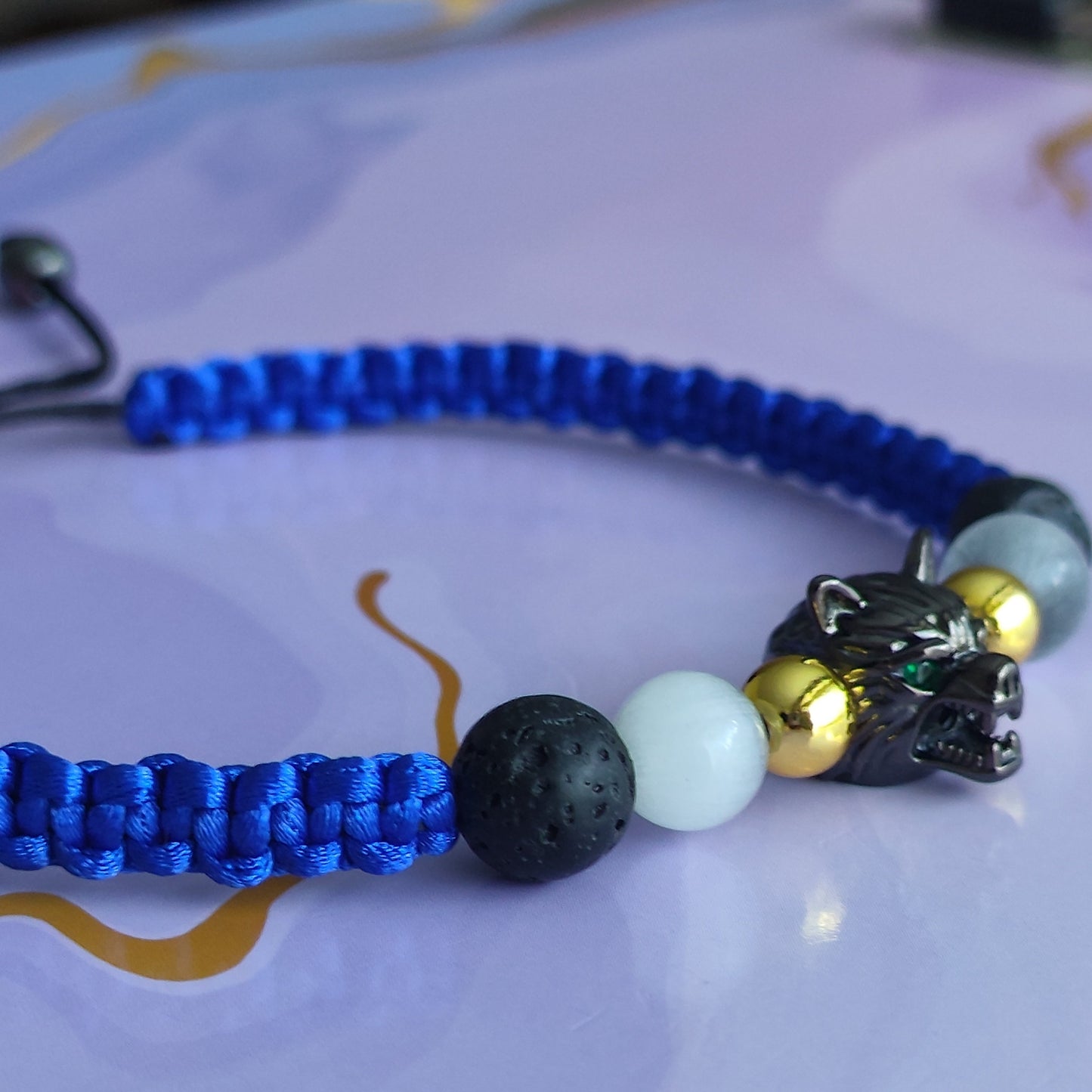 Macrame Wolf Head Bracelet - Unisex