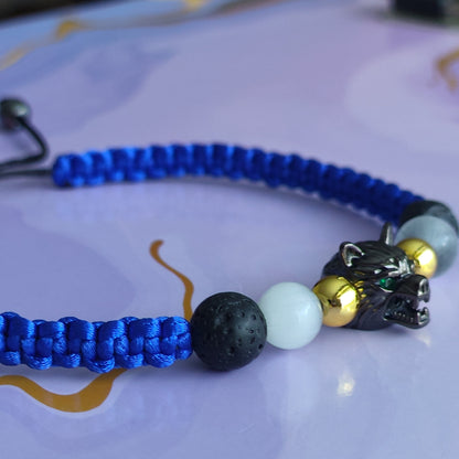 Macrame Wolf Head Bracelet - Unisex