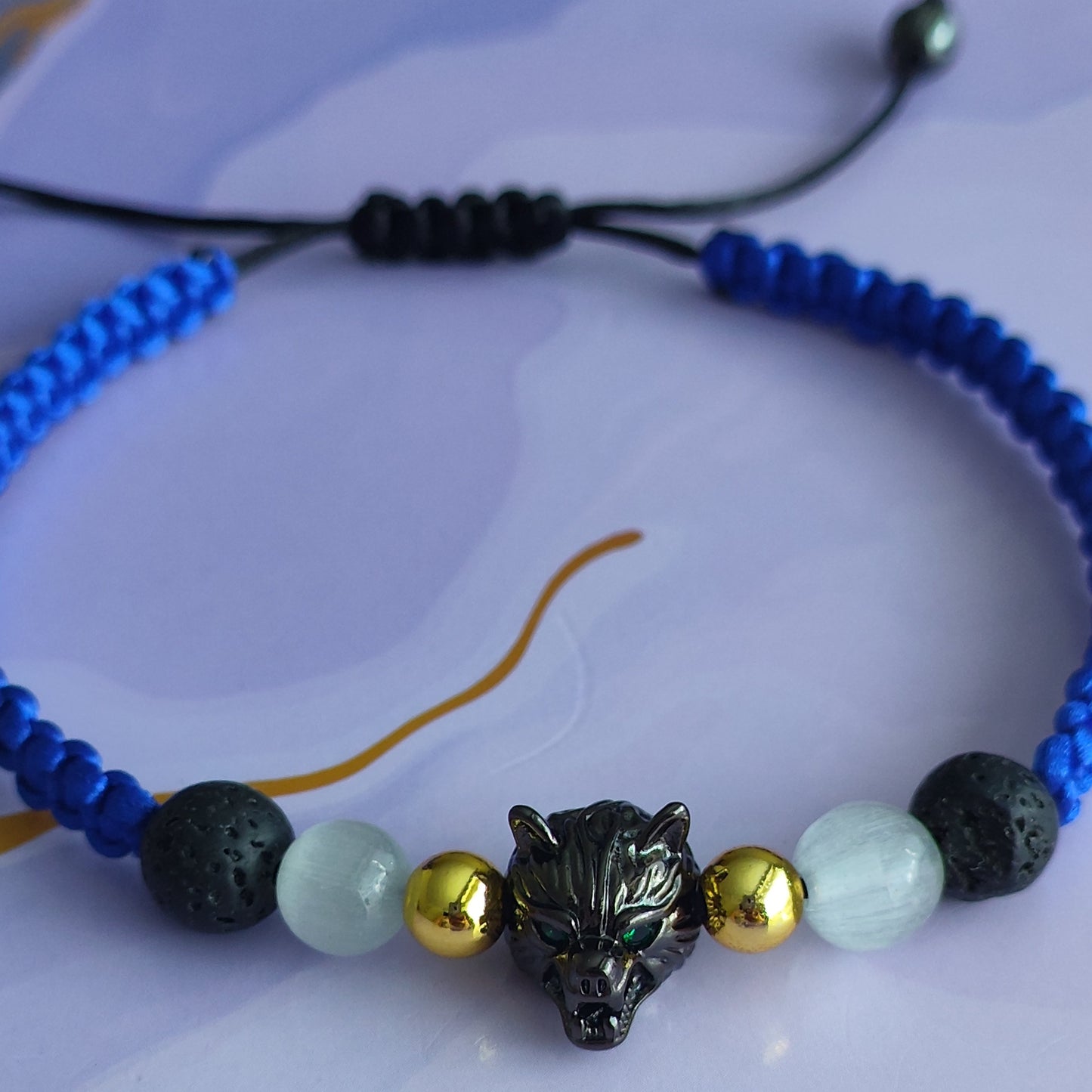 Macrame Wolf Head Bracelet - Unisex