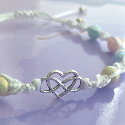 Infinity Heart Macrame Bracelet