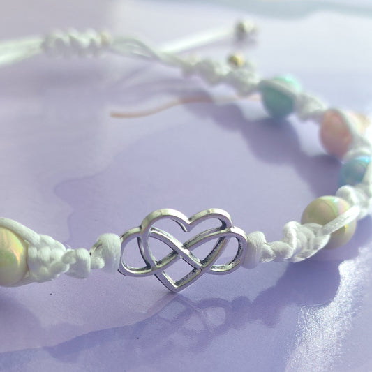 Infinity Heart Macrame Bracelet