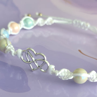 Infinity Heart Macrame Bracelet